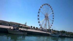 The great Ferris Wheel of Rimini's harbor